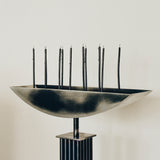 Lux Æterna Contemporary Candle Holder in Black Stainless Steel by sashaxsasha