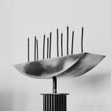 Lux Æterna Contemporary Candle Holder in Black Stainless Steel by sashaxsasha