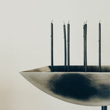Lux Æterna Contemporary Candle Holder in Black Stainless Steel by sashaxsasha