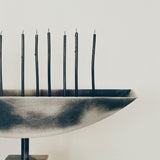 Lux Æterna Contemporary Candle Holder in Black Stainless Steel by sashaxsasha
