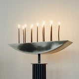 Lux Æterna Contemporary Candle Holder in Black Stainless Steel by sashaxsasha