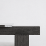 Contemporary Bench in Eucalyptus Veneer and MDF by sashaxsasha