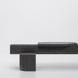 Contemporary Bench in Eucalyptus Veneer and MDF by sashaxsasha