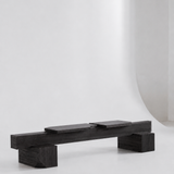 Contemporary Bench in Eucalyptus Veneer and MDF by sashaxsasha