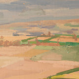 René Guinand Oil Landscape, Le Bernex au Jura, 1955