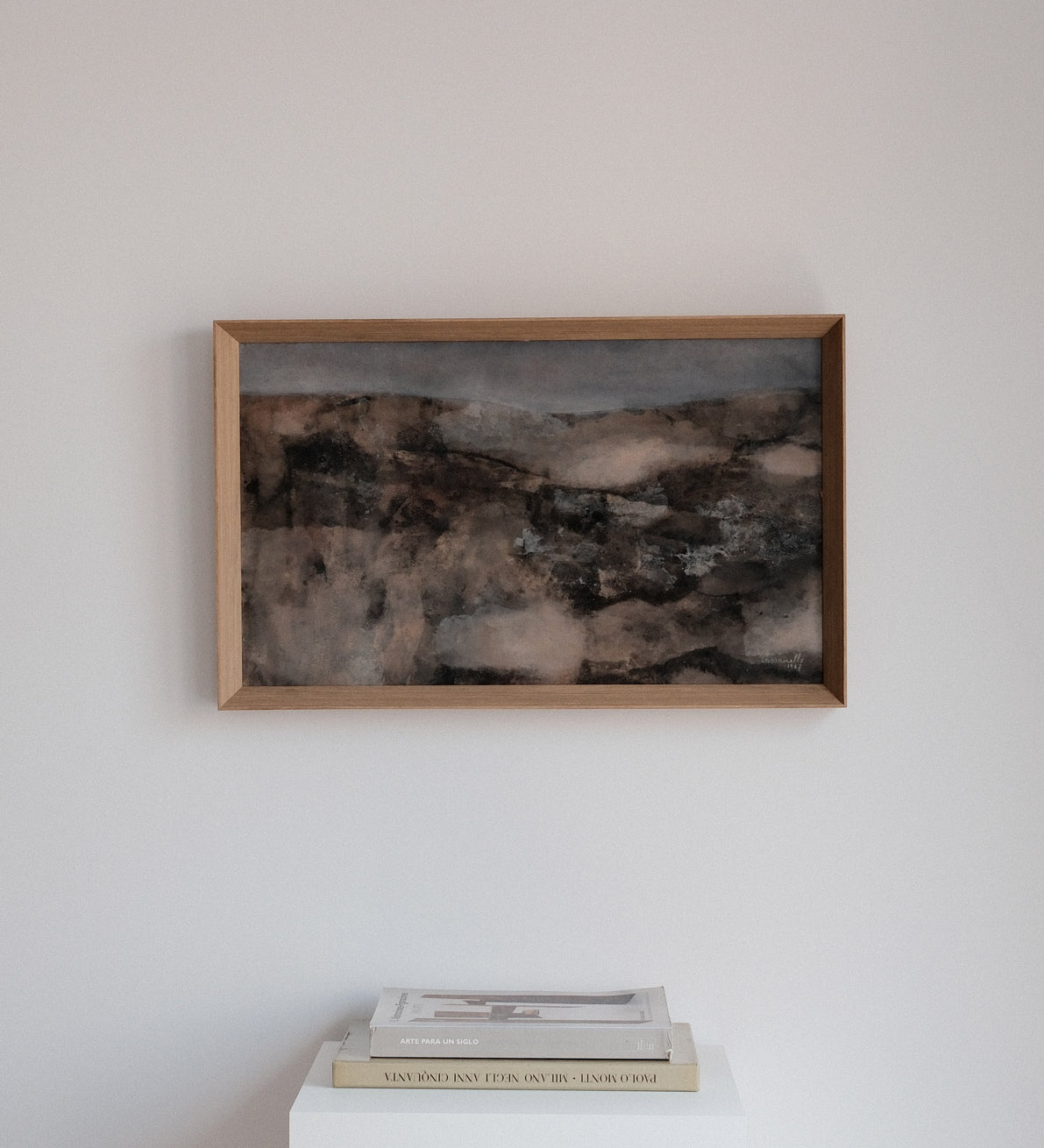 Landscape oil painting of landscape by Angela Cassanello, 1967