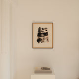 Abstract watercolor composition by Joseph Iliu (1914–1999)