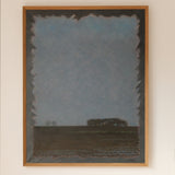 Georg Herzig Abstract Oil Painting, Night Landscape, 1992