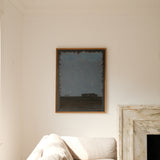 Georg Herzig Abstract Oil Painting, Night Landscape, 1992