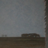 Georg Herzig Abstract Oil Painting, Night Landscape, 1992