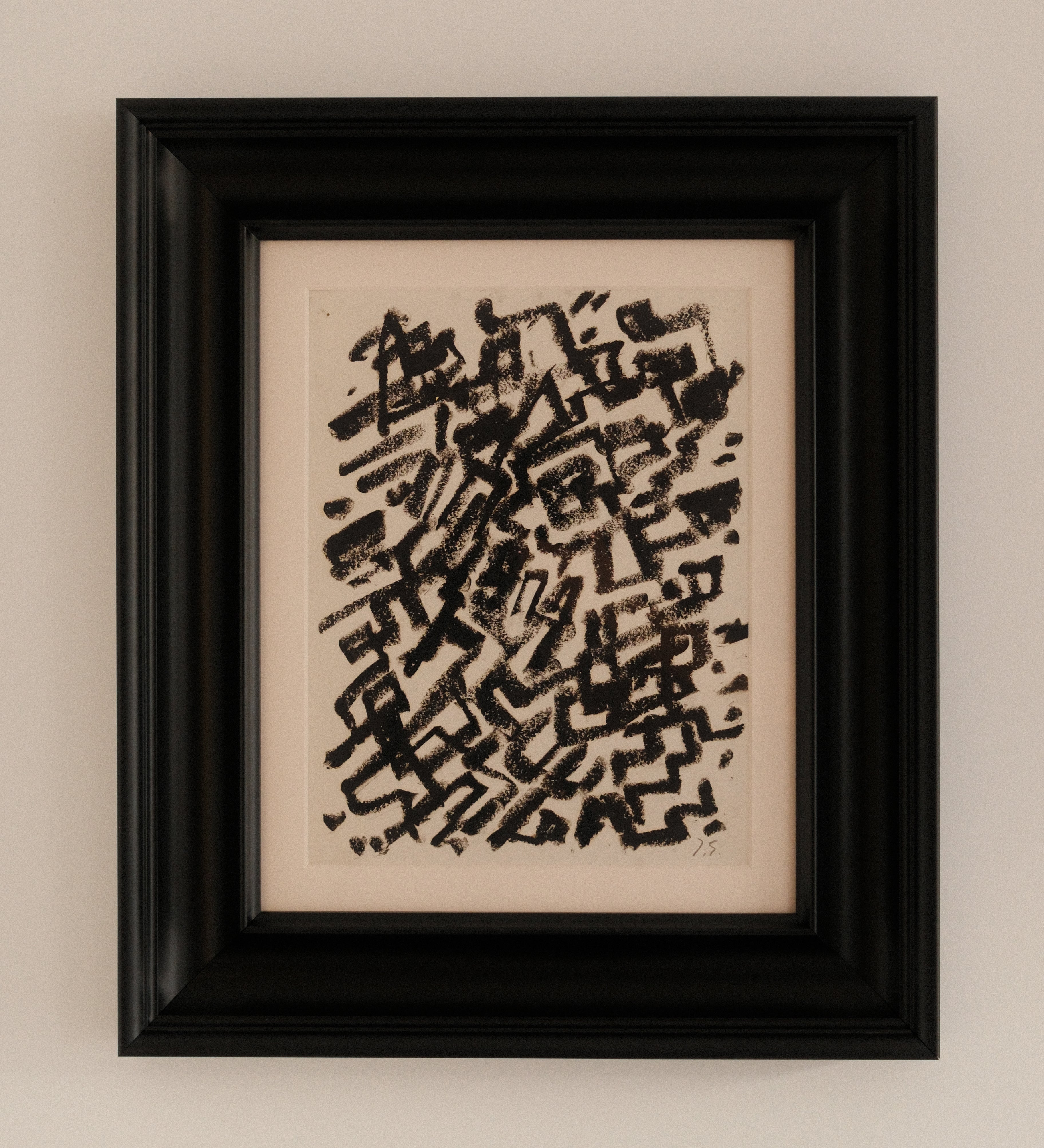 Jacques Germain pastel — close-up of gestural abstract marks and composition