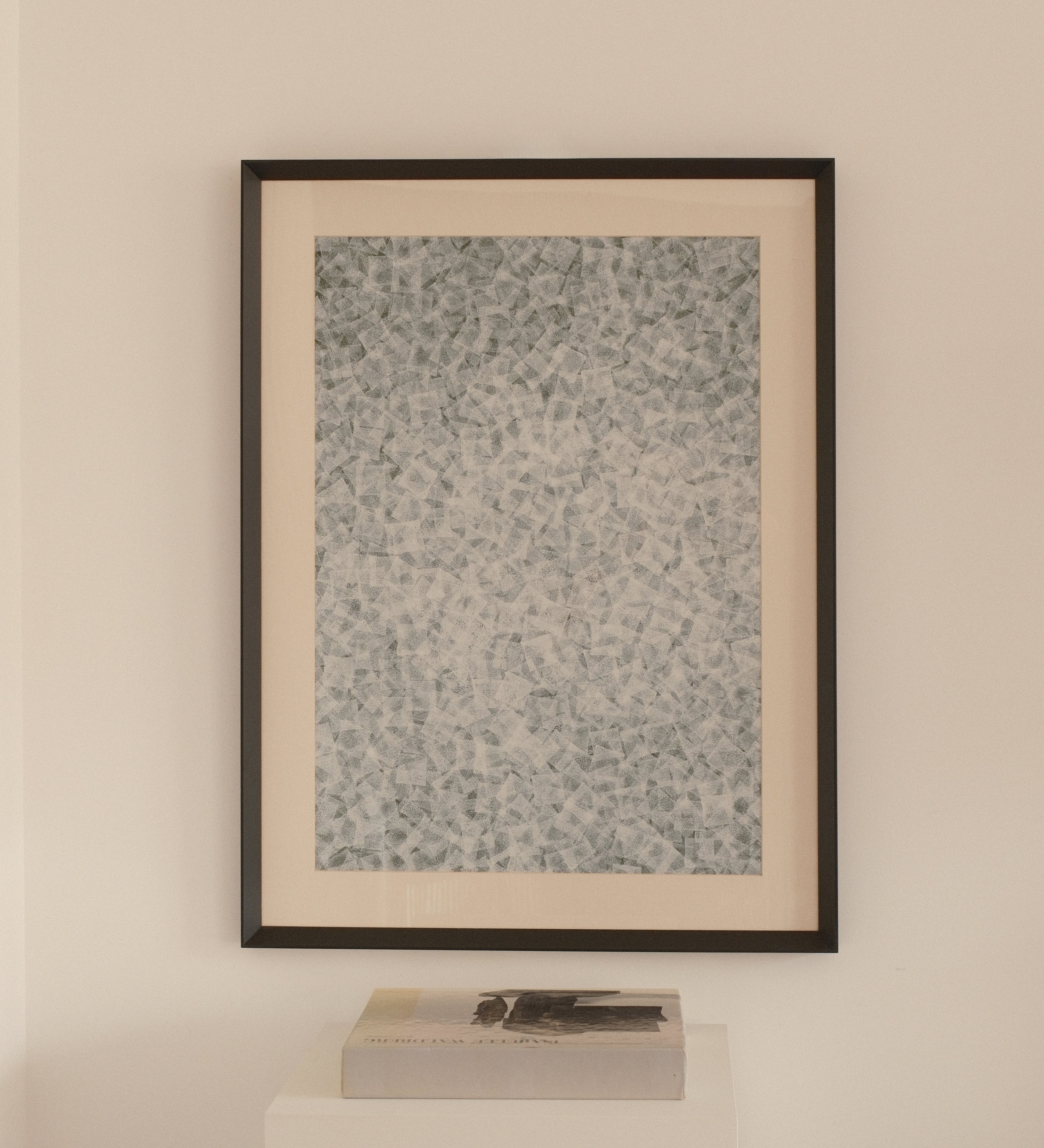 Ervin Neuhaus ink on vellum — full view of framed abstract composition
