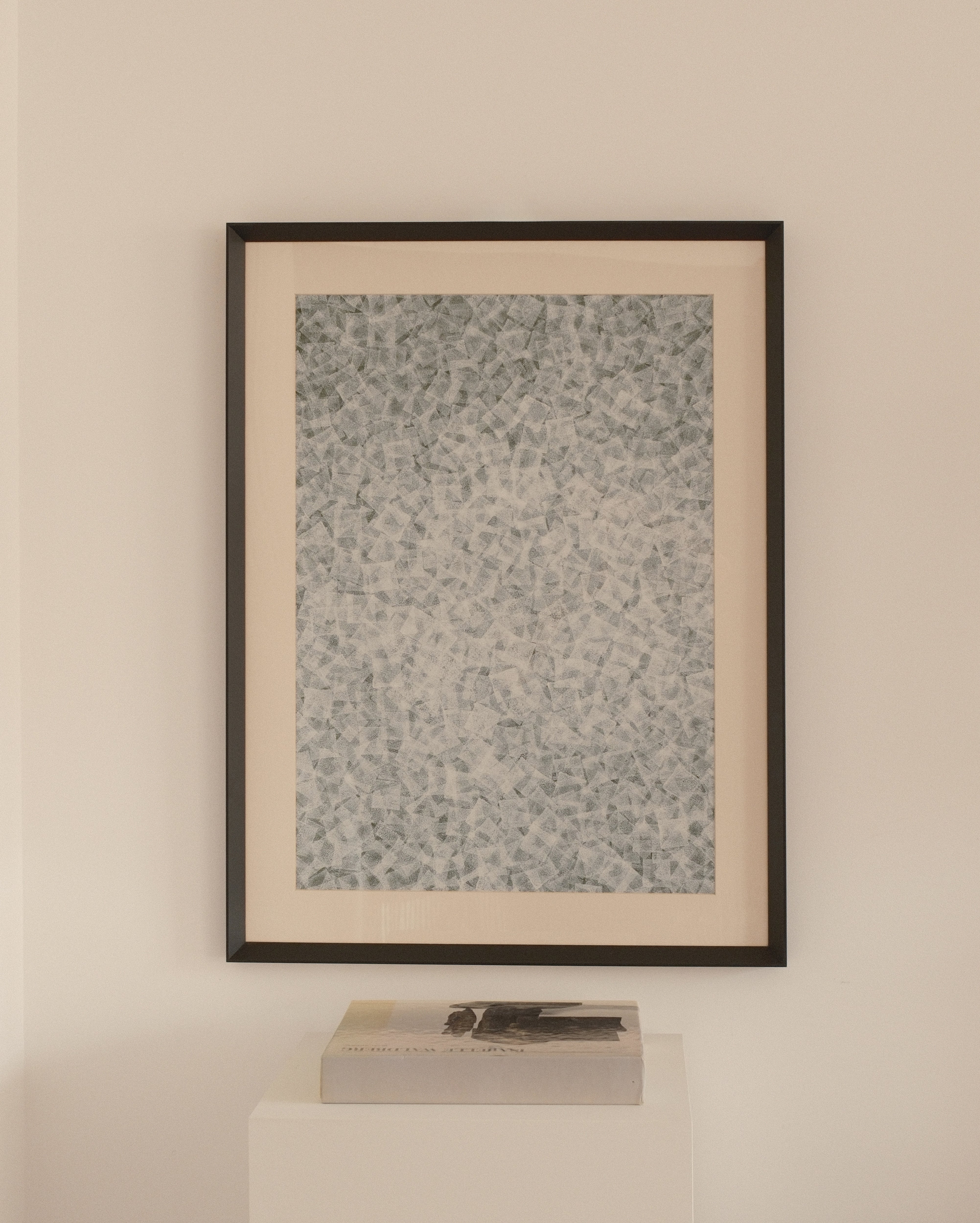 Ervin Neuhaus ink on vellum — full view of framed abstract composition