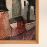 Lutz Voigtmann (1941–1997), Häuserensemble, Oil on hardboard