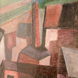Lutz Voigtmann (1941–1997), Häuserensemble, Oil on hardboard