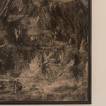 François Laloux landscape ink wash — close-up of ink wash textures and gestural brushwork