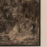 François Laloux landscape ink wash — close-up of ink wash textures and gestural brushwork