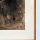 Vahe Hekimian watercolour and ink — close-up of framed composition and paper surface