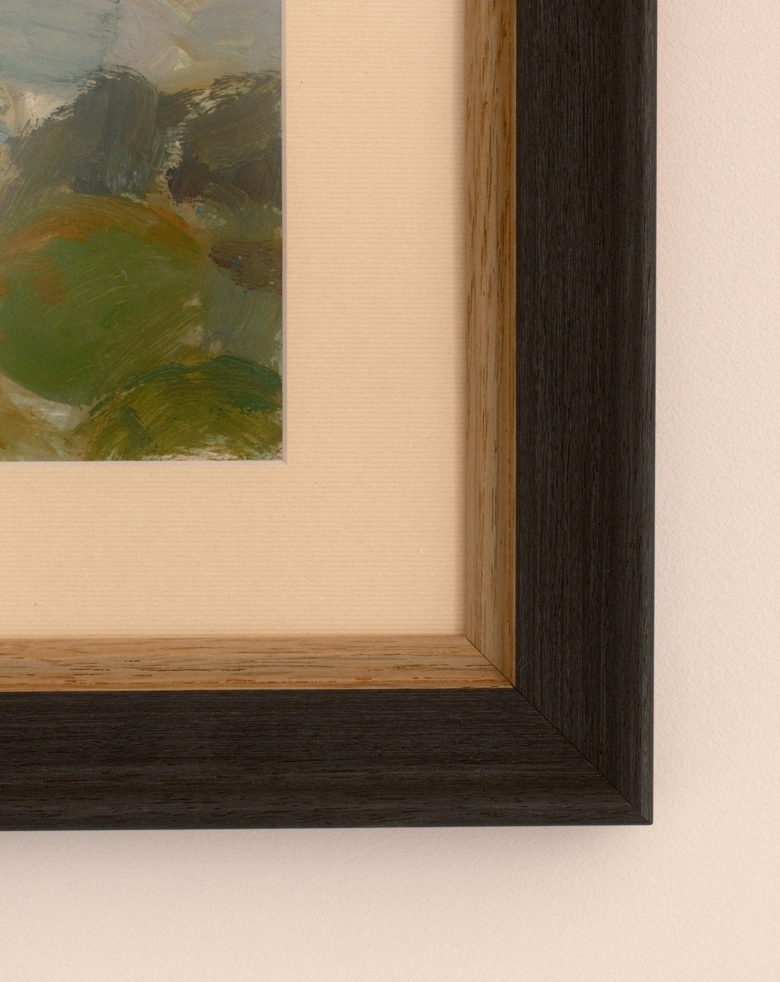Ariane Prokhoroff landscape study — close-up of expressive brushwork and painted surface