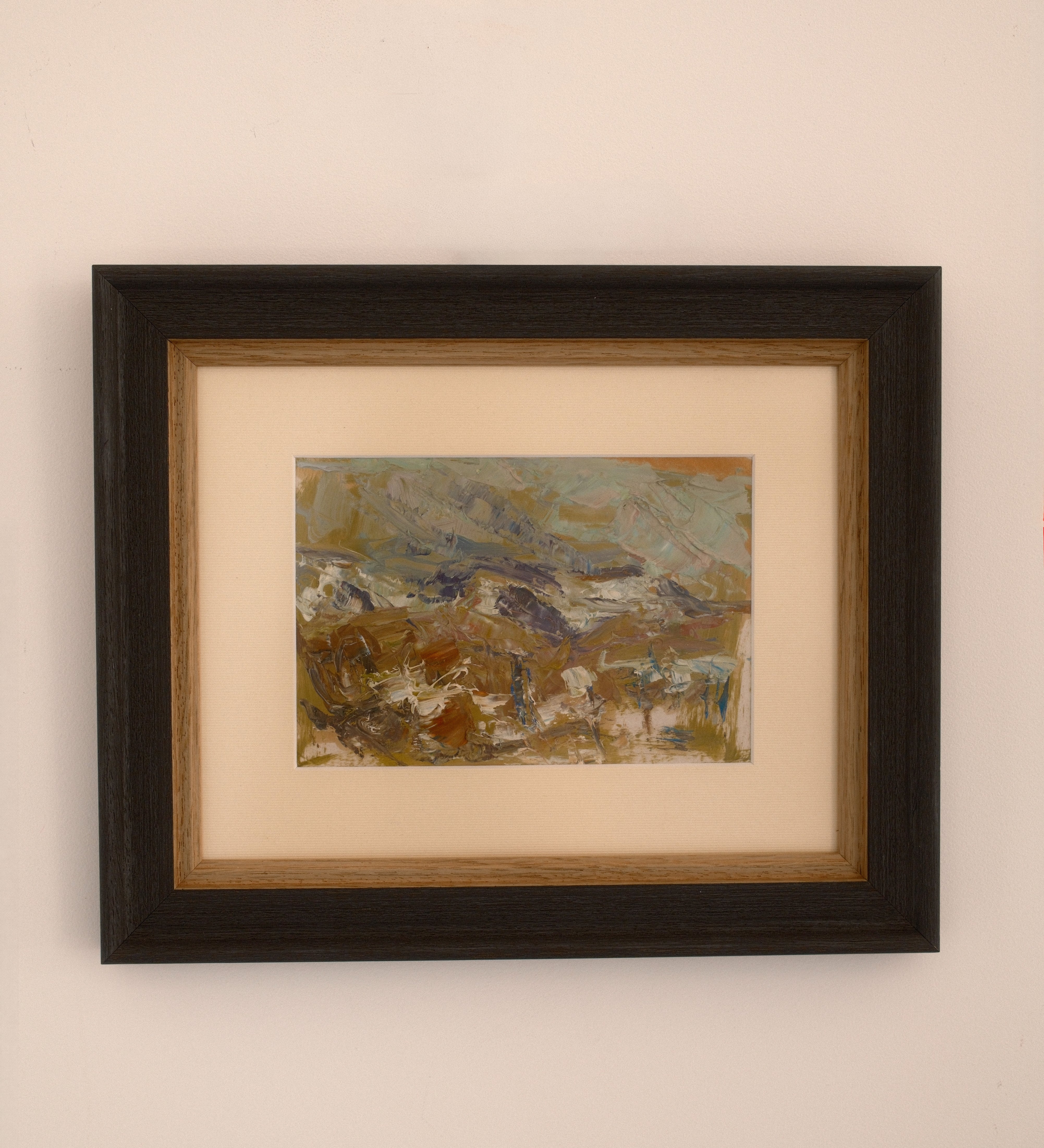 Ariane Prokhoroff landscape study — oil and gouache on paper, France
