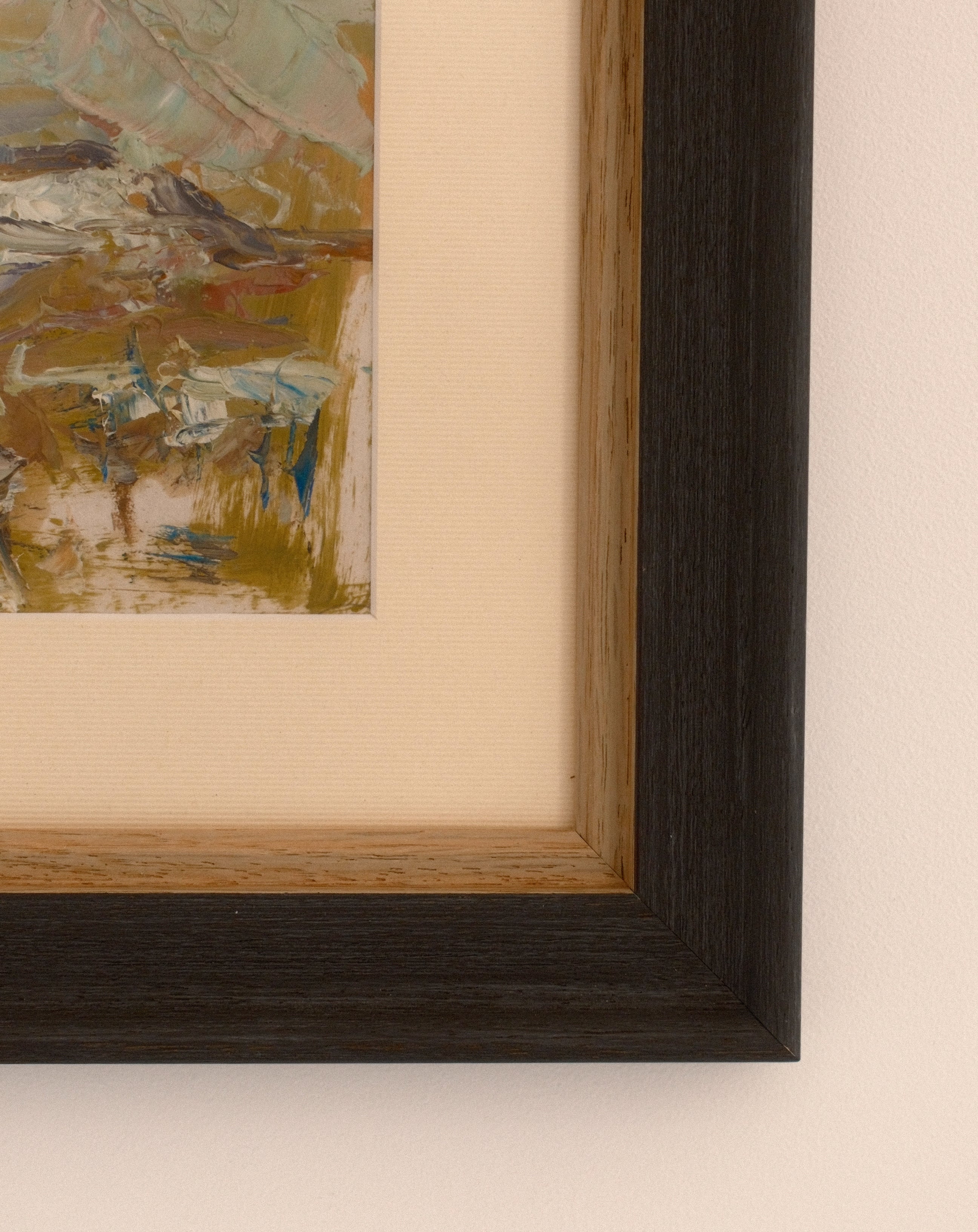 Ariane Prokhoroff landscape study — close-up of expressive brushwork and textured painted surface
