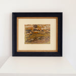 Ariane Prokhoroff landscape study — oil and gouache on paper, France, c. 1960s–1970s