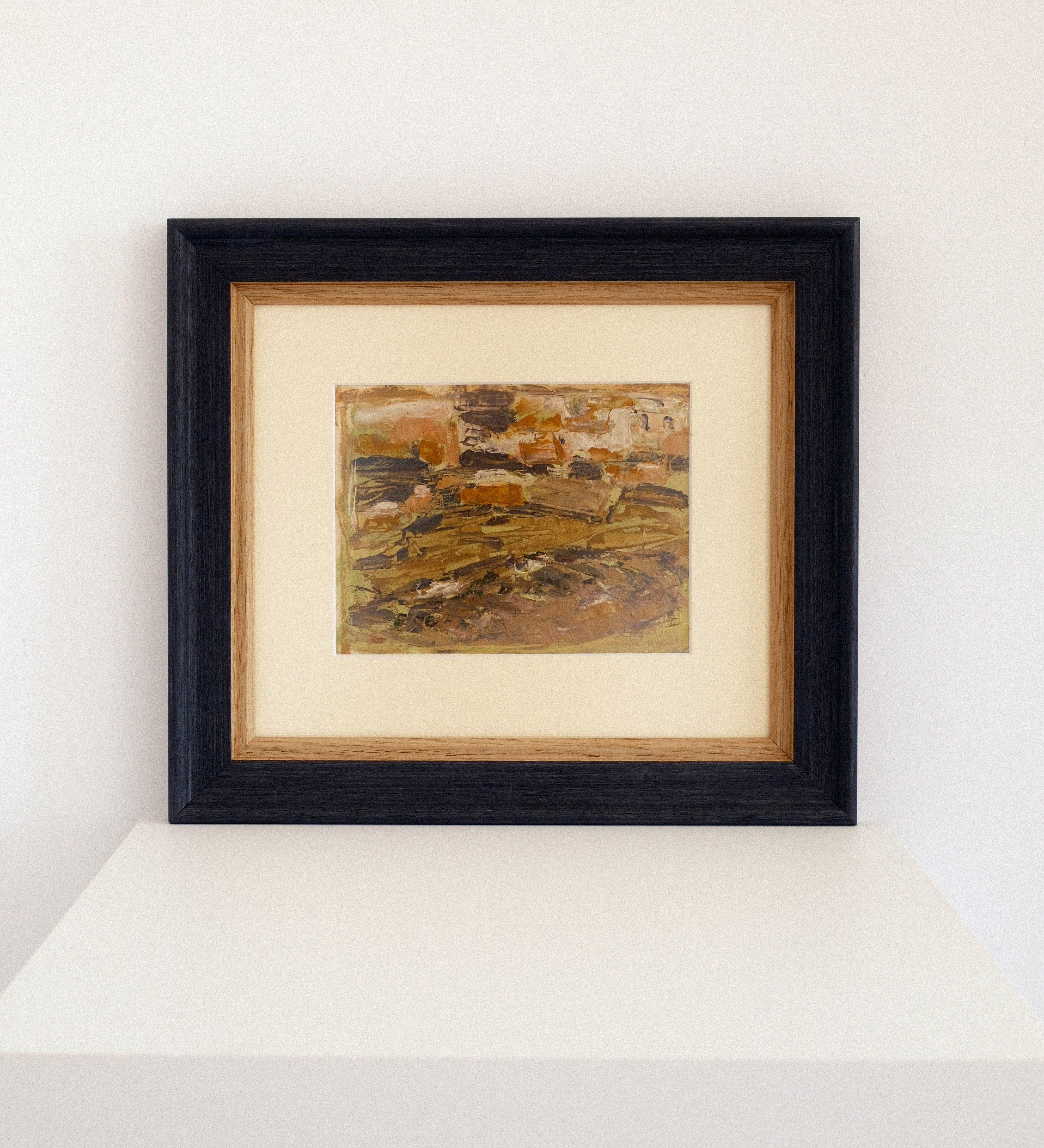 Ariane Prokhoroff landscape study — oil and gouache on paper, France, c. 1960s–1970s