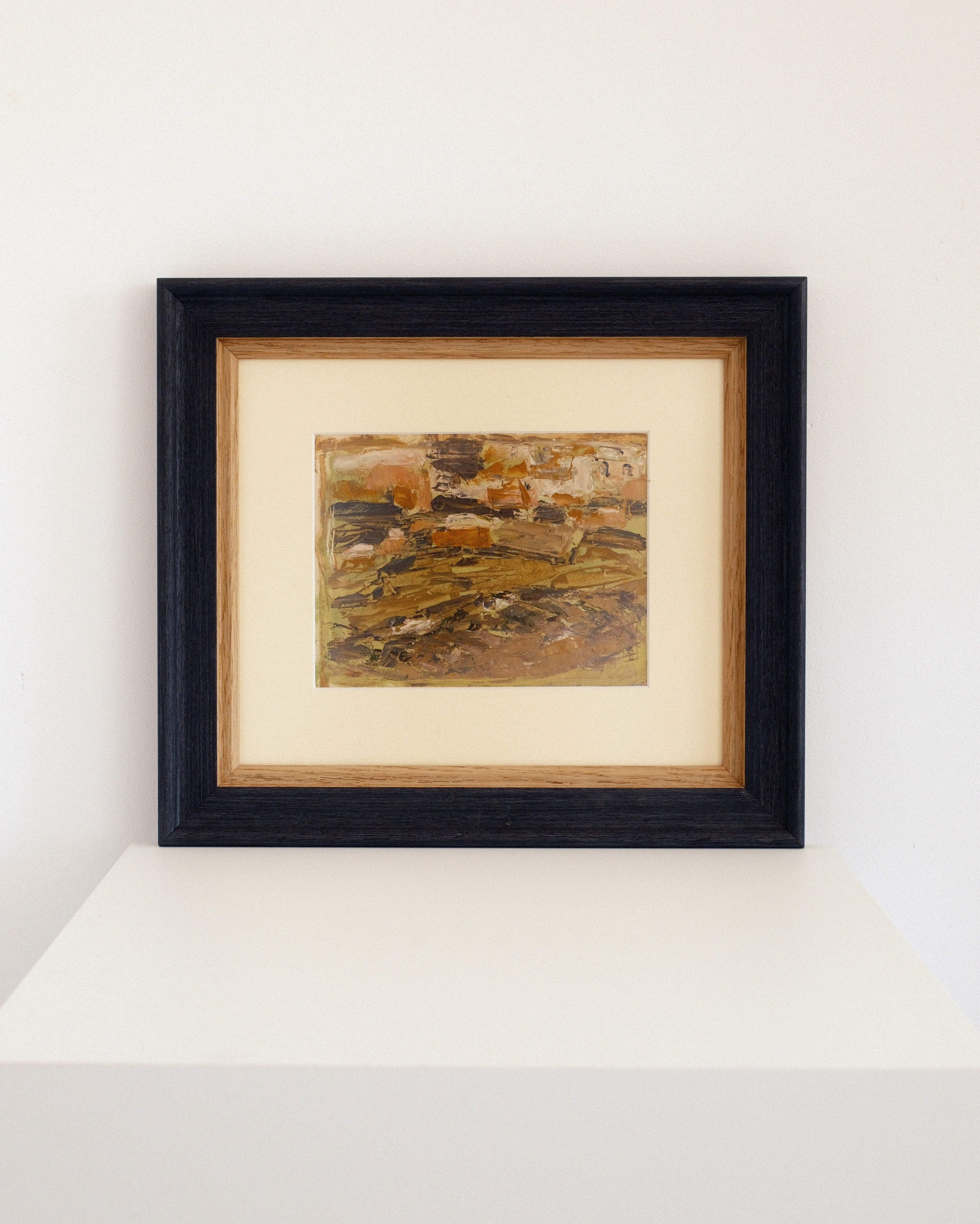 Ariane Prokhoroff landscape study — oil and gouache on paper, France, c. 1960s–1970s