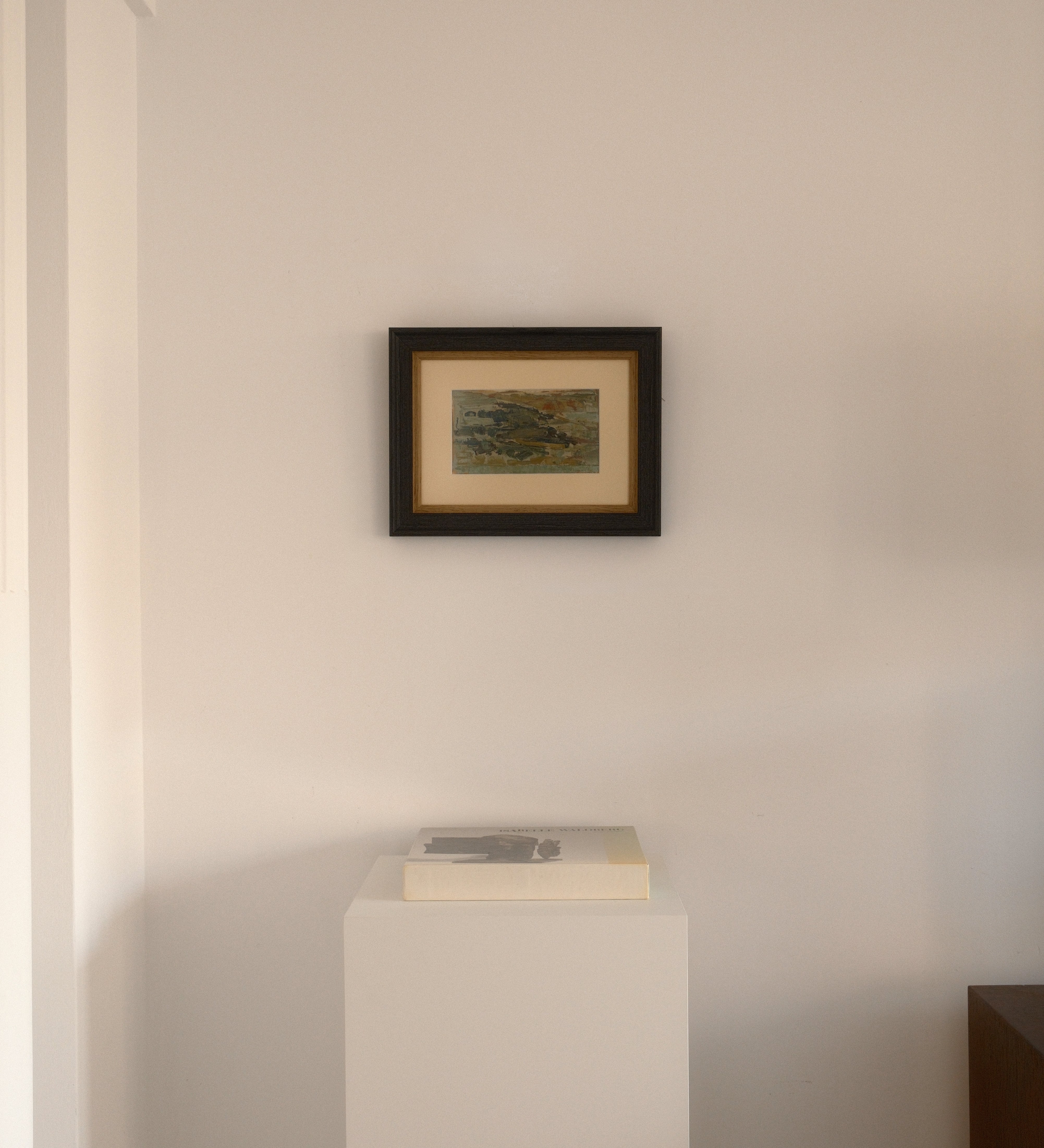 Ariane Prokhoroff composition — installation view of framed abstract painting
