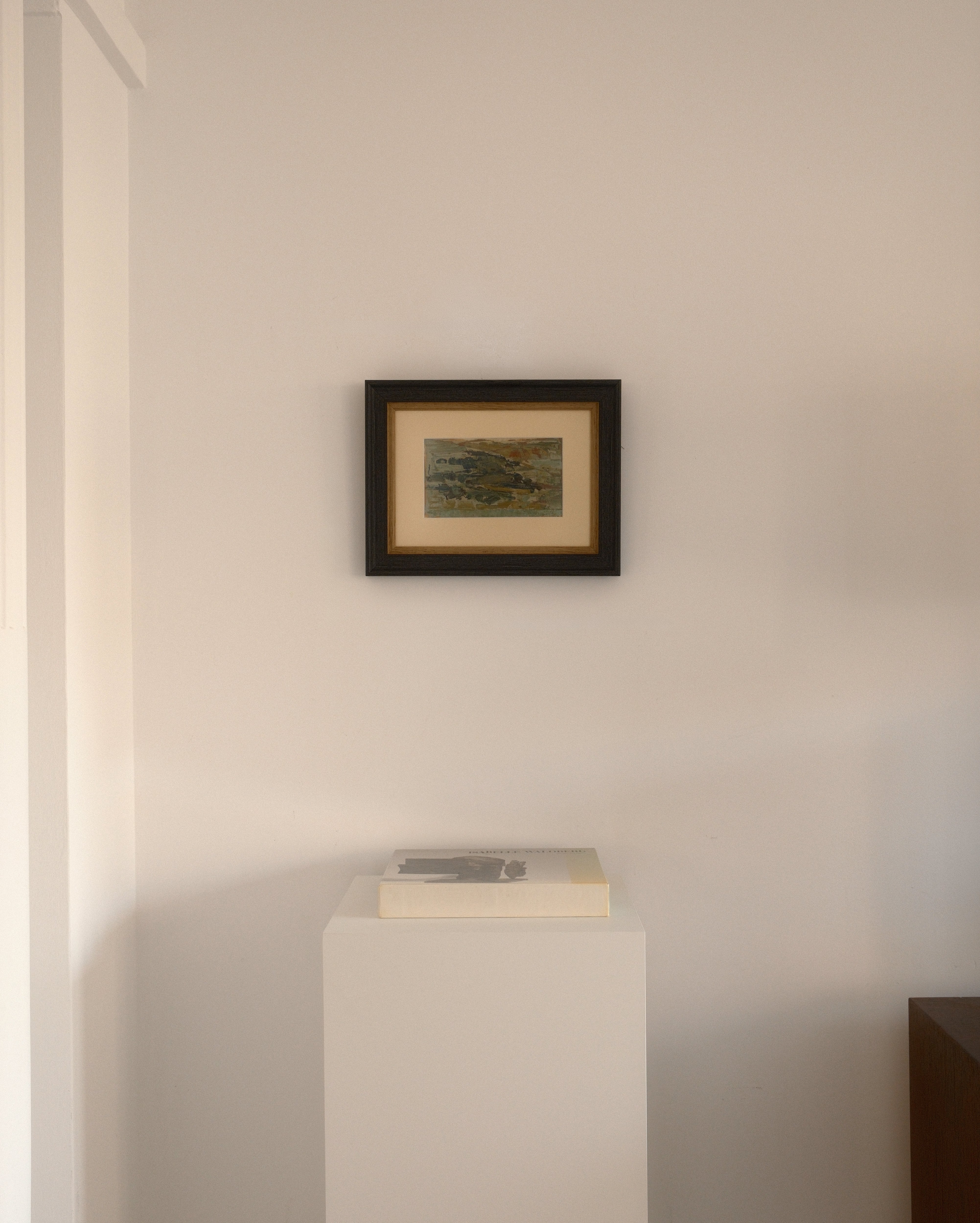 Ariane Prokhoroff composition — installation view of framed abstract painting