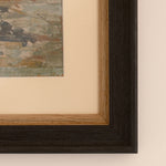 Ariane Prokhoroff composition — close-up of framed oil on paper composition