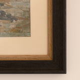 Ariane Prokhoroff composition — close-up of framed oil on paper composition