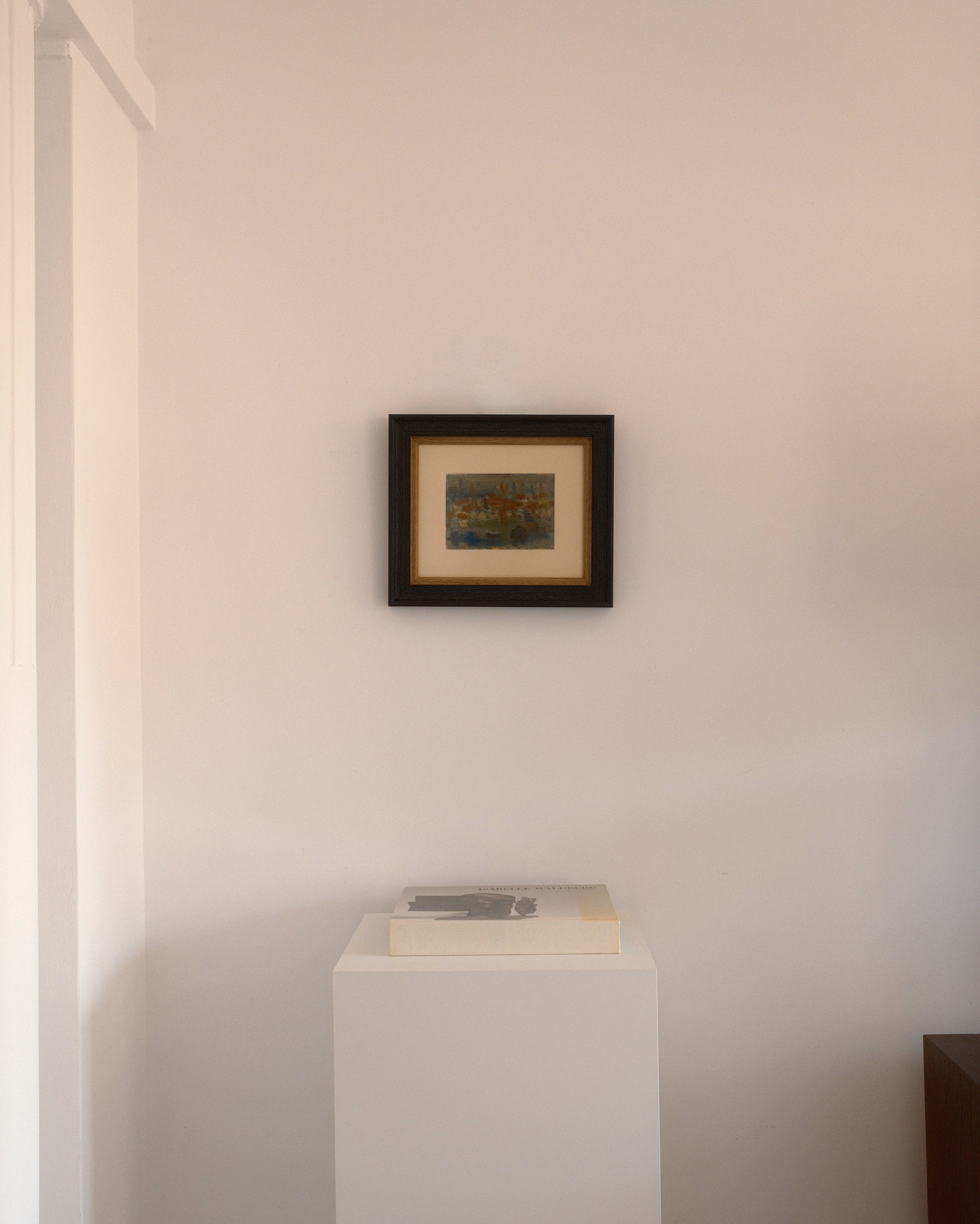 Ariane Prokhoroff composition — installation view of framed abstract oil painting