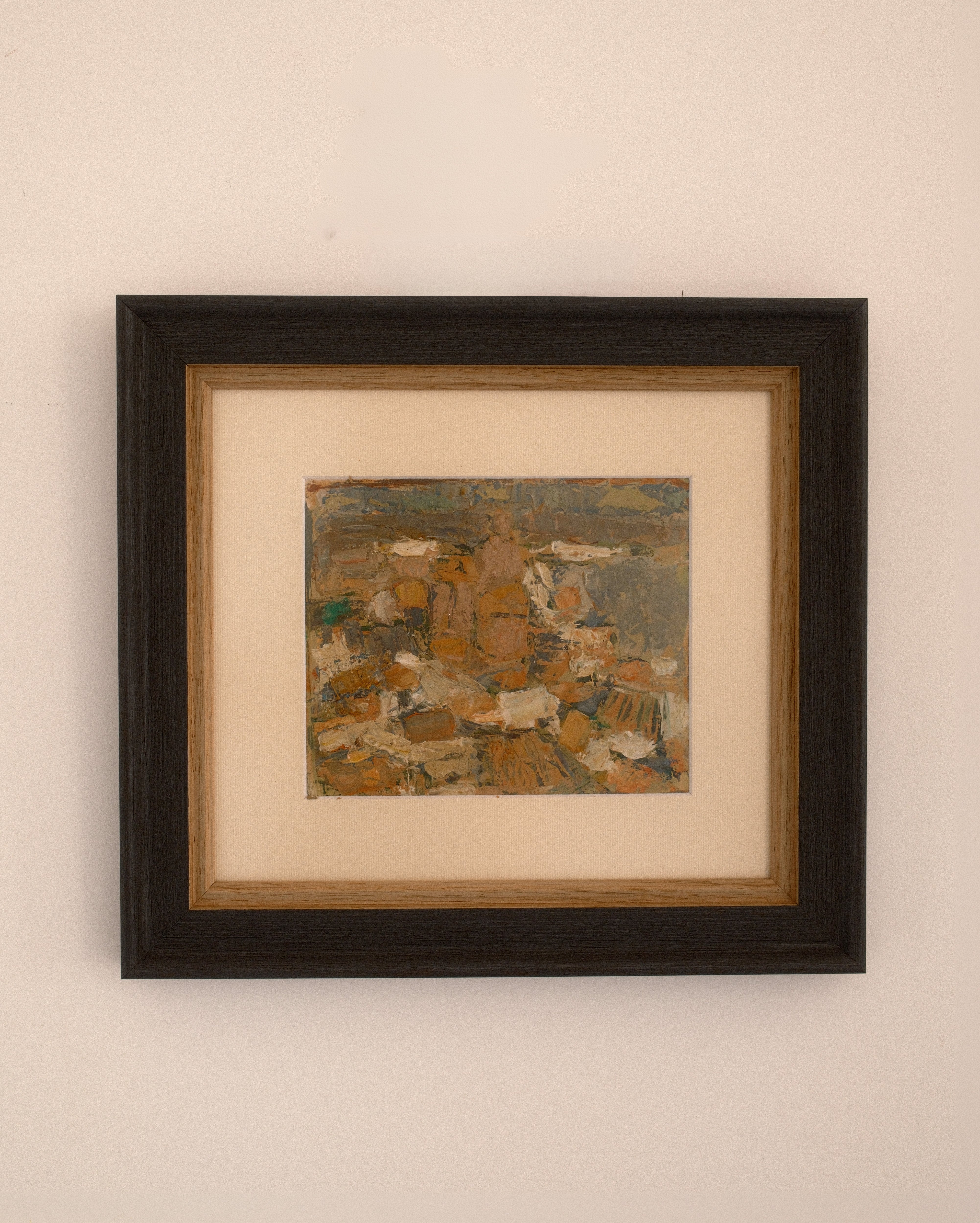 Ariane Prokhoroff composition — oil on paper, France, c. 1960s–1970s