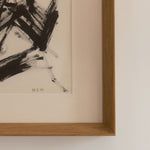 Jacques Germain ink on paper — close-up of framed abstract composition and ink marks