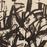 Jacques Germain ink on paper — detail of dense gestural black ink strokes and layered abstraction