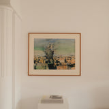 Peter Blokhuis watercolour — Explosion à Barcelone, framed New Figuration artwork, 1974
