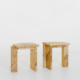 Contemporary Stool in Ash Root Veneer and Birch Plywood by sashaxsasha
