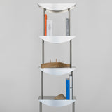 Etagère Contemporary Bookshelf in Brushed Stainless Steel by sashaxsasha