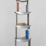 Etagère Contemporary Bookshelf in Brushed Stainless Steel by sashaxsasha