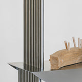 Etagère Contemporary Bookshelf in Brushed Stainless Steel by sashaxsasha