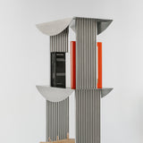 Etagère Contemporary Bookshelf in Brushed Stainless Steel by sashaxsasha