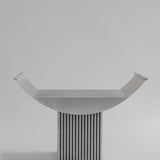 Sella Curulis Contemporary Stool in Brushed Stainless Steel by sashaxsasha