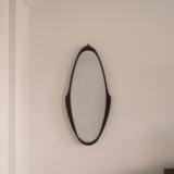 Mid-Century wall mirror — teak frame and original mirror glass, Italy, 1960s
