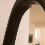 Mid-Century wall mirror — upper frame detail with original mirror glass