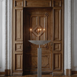 Lux Æterna Contemporary Candle Holder in Brushed Stainless Steel by sashaxsasha