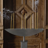 Lux Æterna Contemporary Candle Holder in Brushed Stainless Steel by sashaxsasha