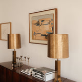 A sculptural pair of vintage table lamps from the late 20th century