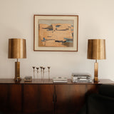 A sculptural pair of vintage table lamps from the late 20th century