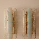 Pair of Murano Glass Wall Sconces by Carlo Nason for Mazzega (1970s)